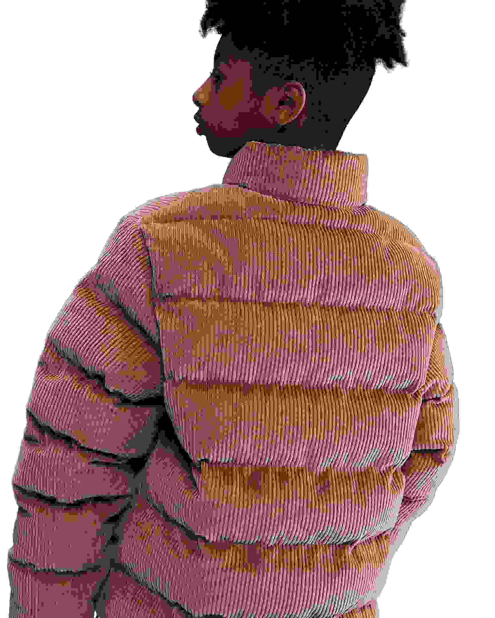 Nike Sportswear All Day Play Therma-FIT Loose-FIT Corduroy Big Kids' Brown Puffer Jacket
